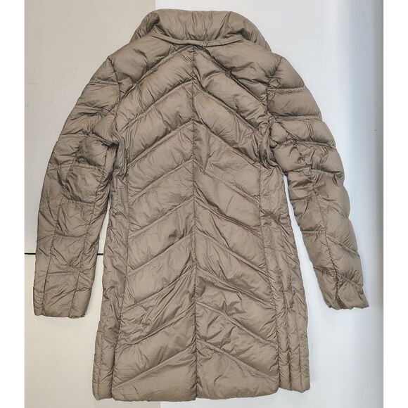 Michael Michael Kors Taupe Packable Lightweight Down Puffer Coat Jacket XS - Picture 2 of 5